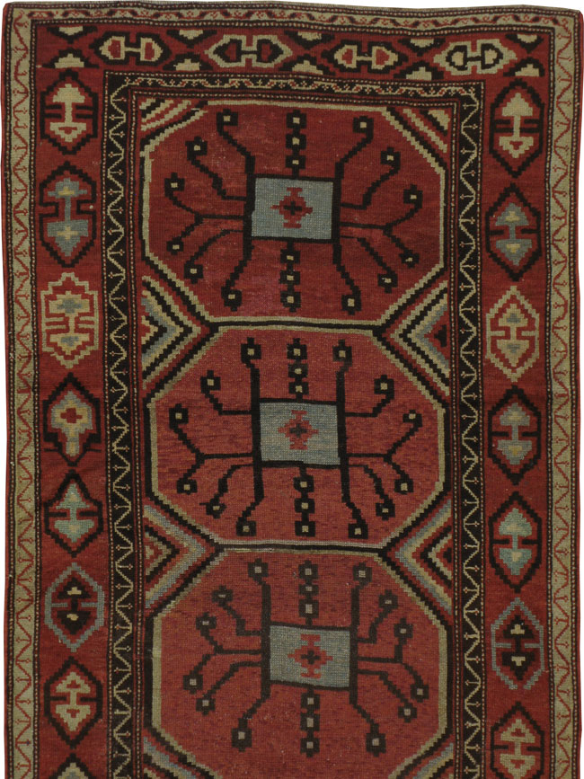 Antique Central Asian Beshir Runner, No.14582 - Staging