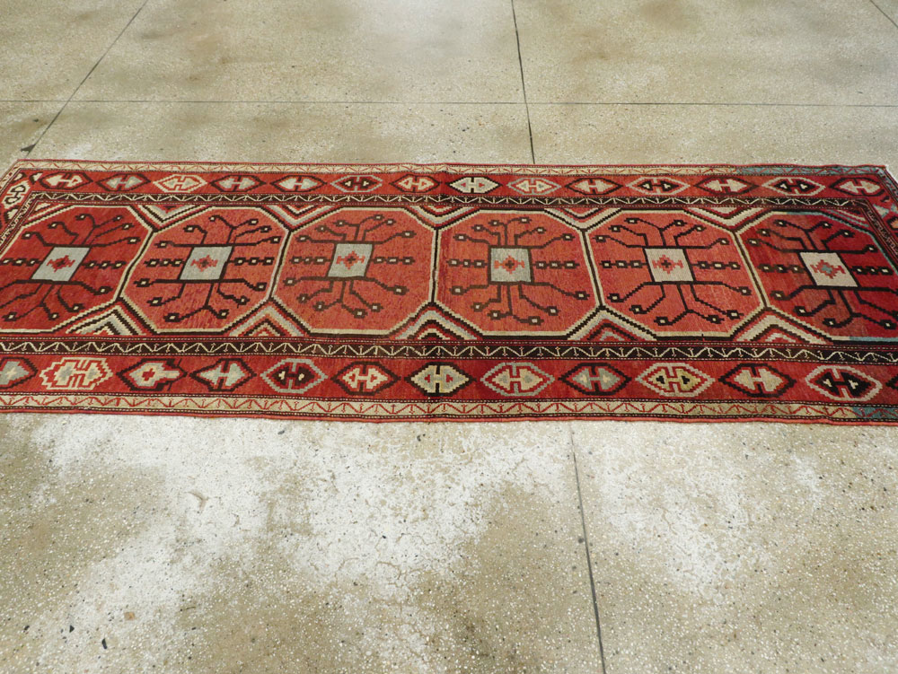 Antique Central Asian Beshir Runner, No.14582 - Staging