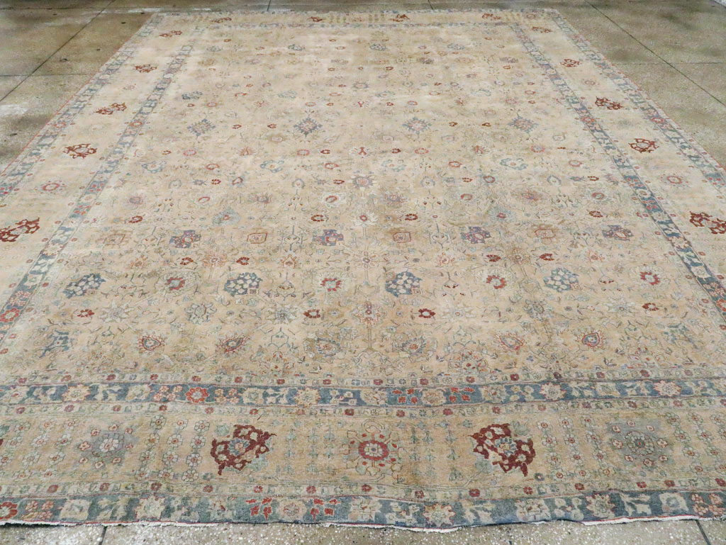 Antique Persian Tabriz Carpet, No.14615 - Staging