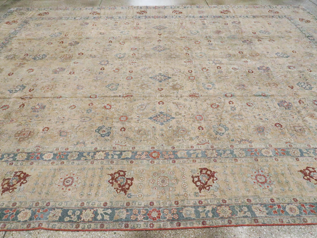 Antique Persian Tabriz Carpet, No.14615 - Staging