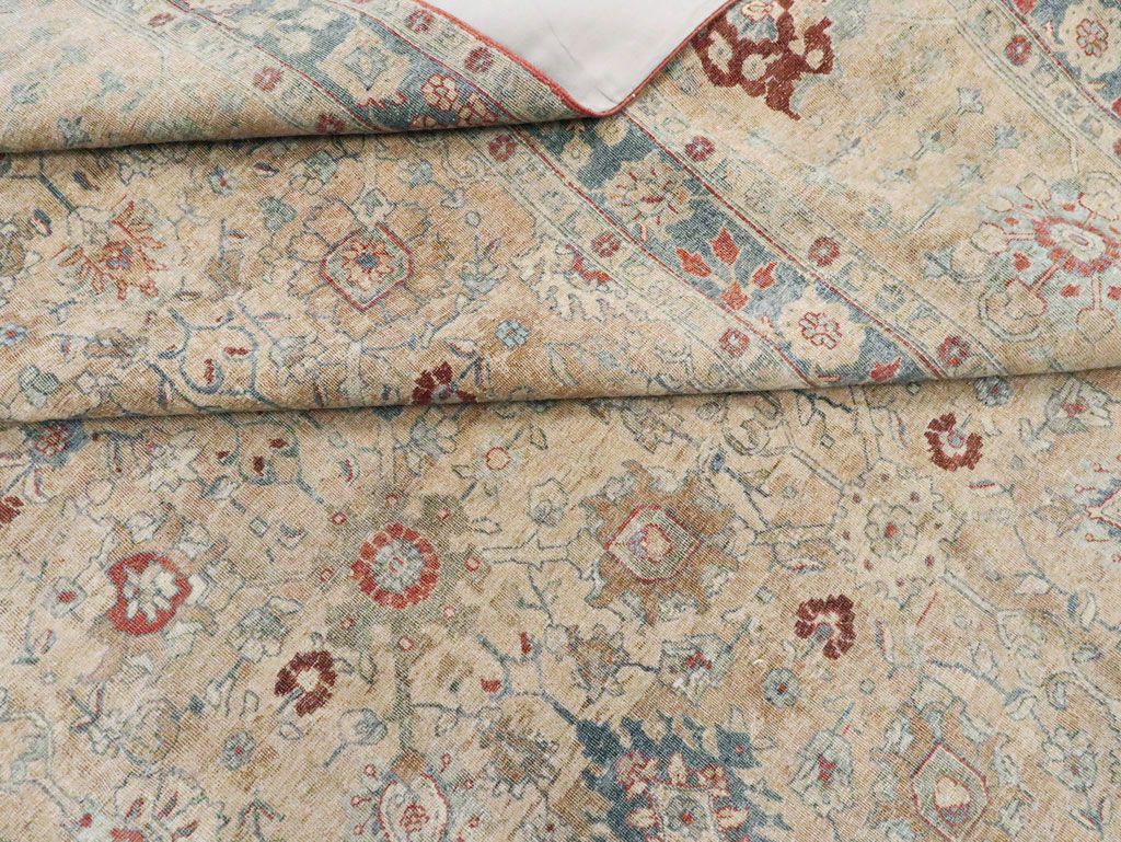 Antique Persian Tabriz Carpet, No.14615 - Staging