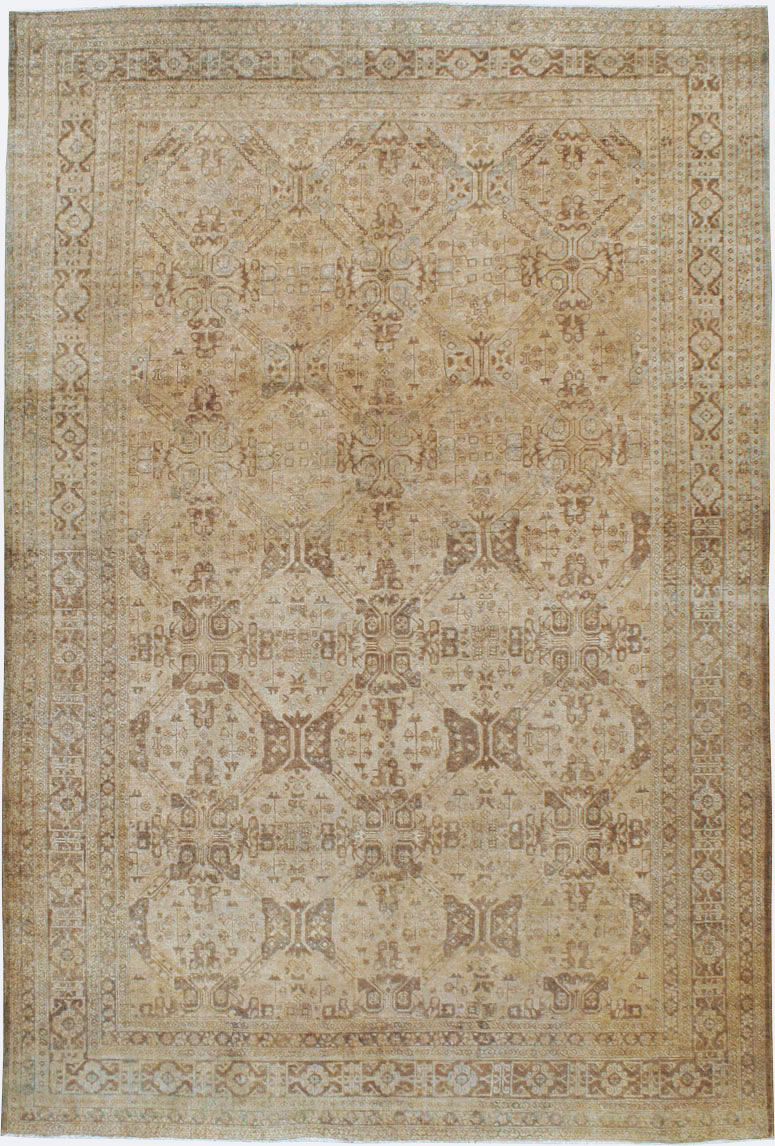 Vintage Persian Tabriz Carpet, No.14632 - Staging