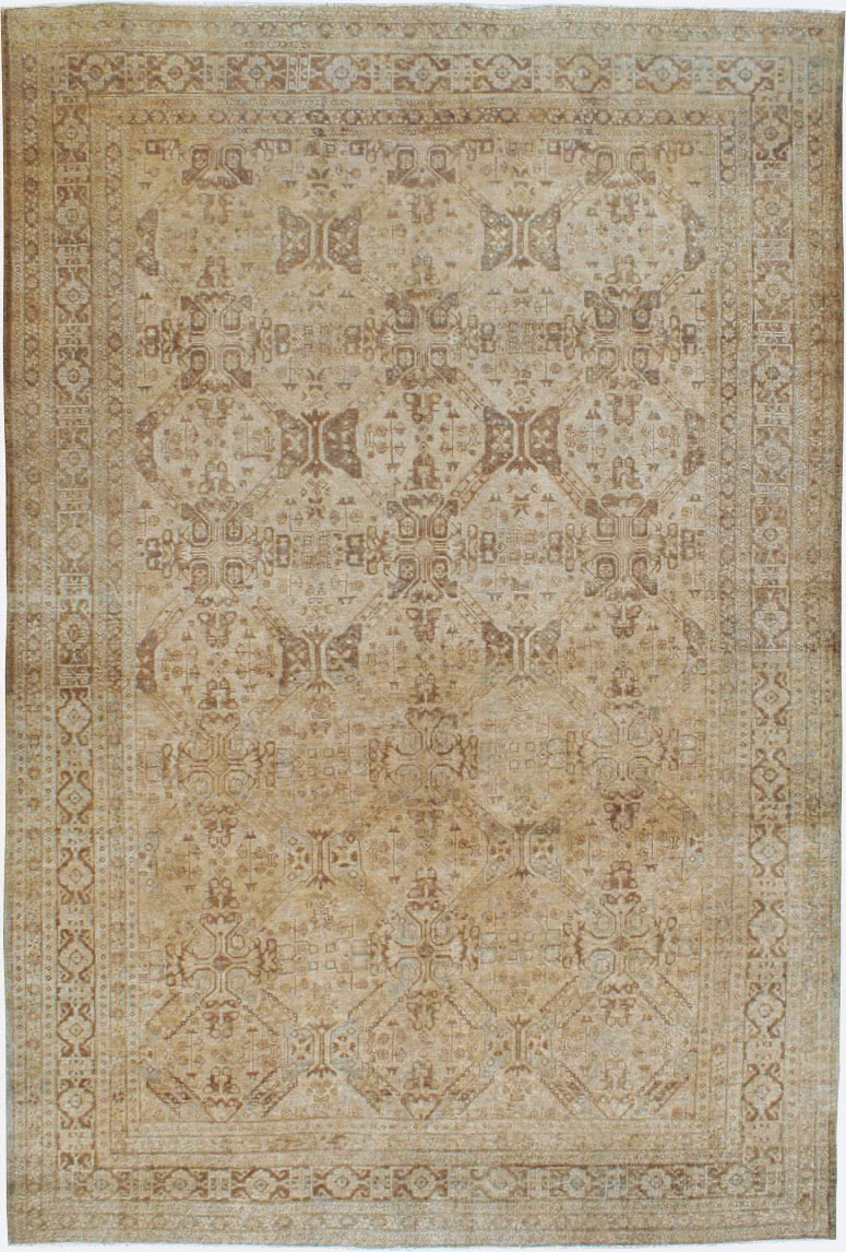 Vintage Persian Tabriz Carpet, No.14632 - Staging