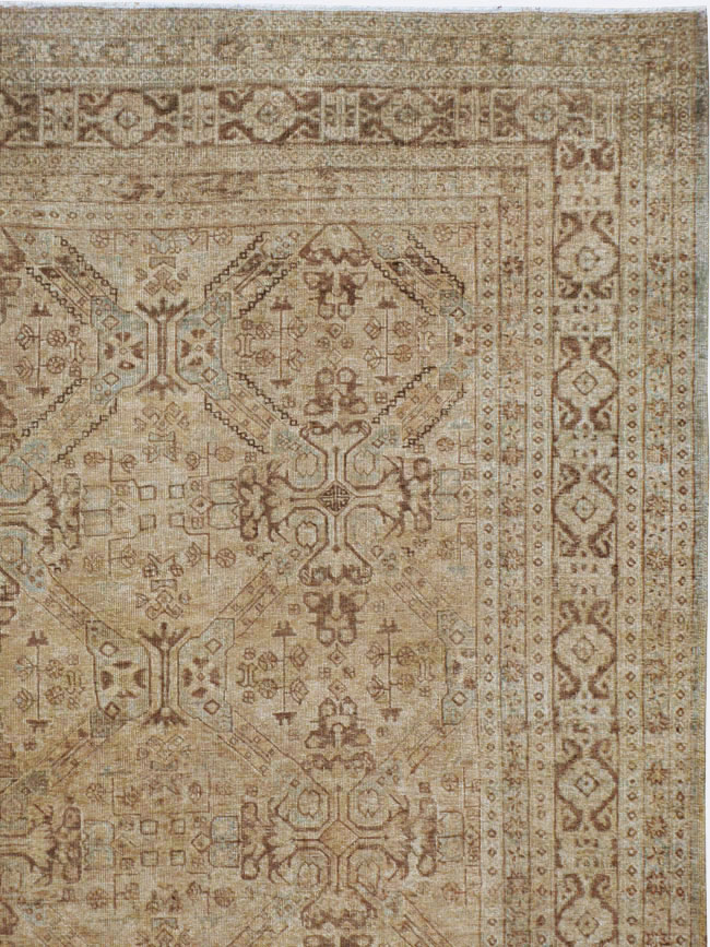 Vintage Persian Tabriz Carpet, No.14632 - Staging