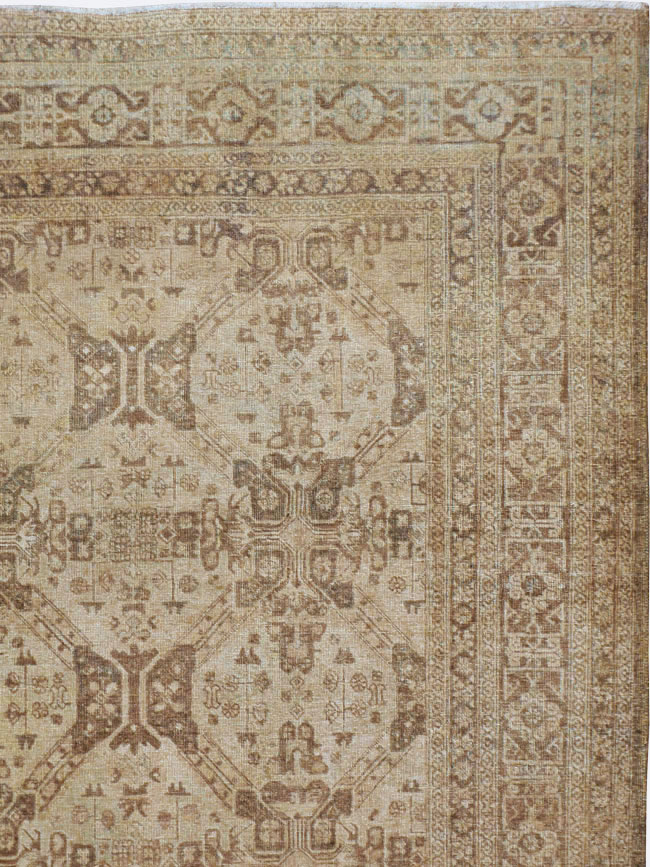 Vintage Persian Tabriz Carpet, No.14632 - Staging