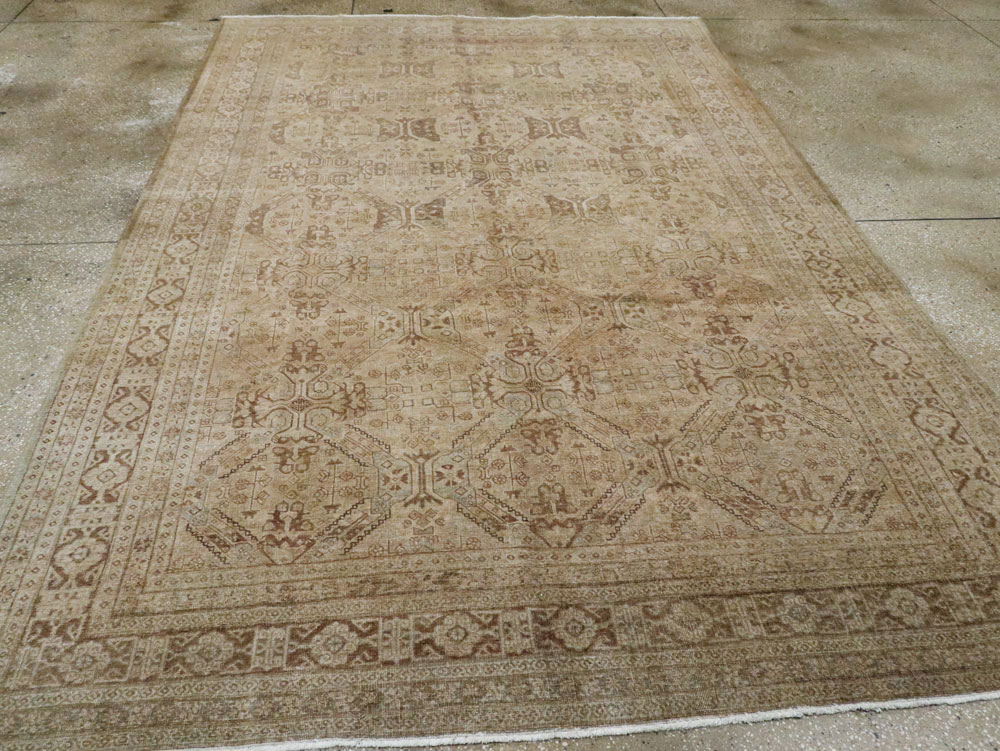Vintage Persian Tabriz Carpet, No.14632 - Staging