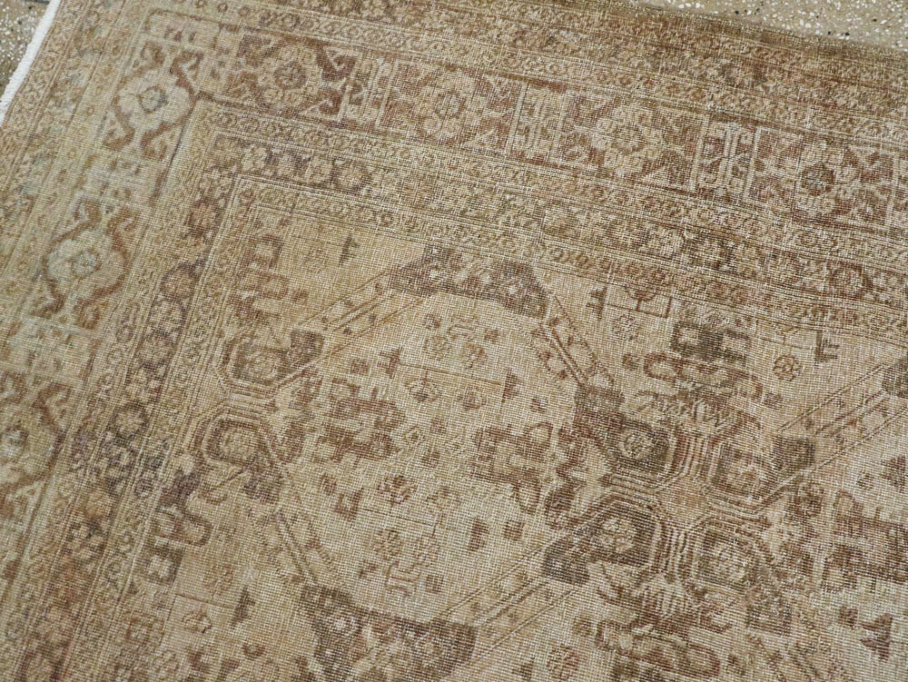 Vintage Persian Tabriz Carpet, No.14632 - Staging