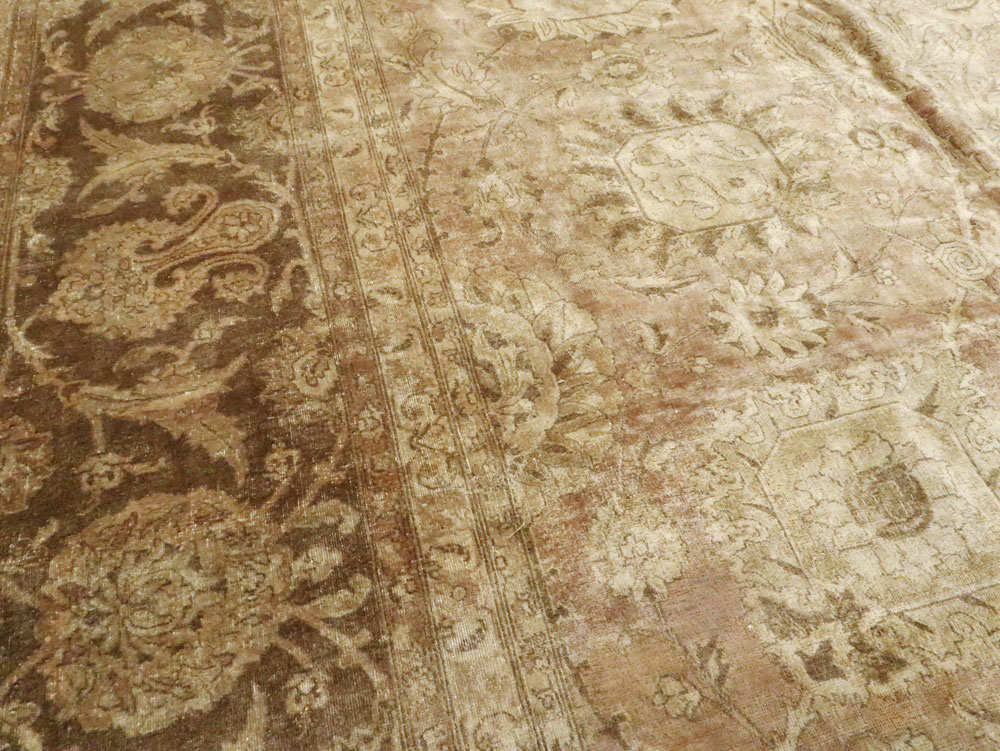 Antique Persian Tabriz Carpet, No.14636 - Staging