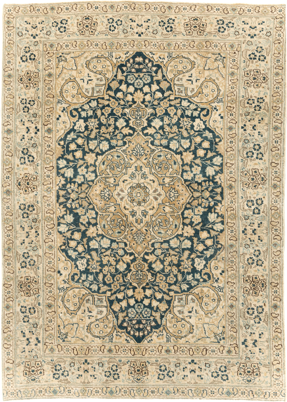 Antique Persian Tabriz Rug (Pair: 1 of 2), No.14637 - Staging