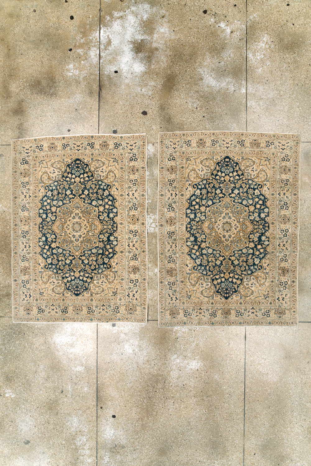 Antique Persian Tabriz Rug (Pair: 1 of 2), No.14637 - Staging