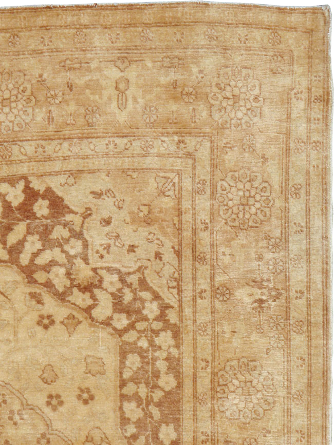 Antique Persian Tabriz Square Carpet, No.14643 - Staging