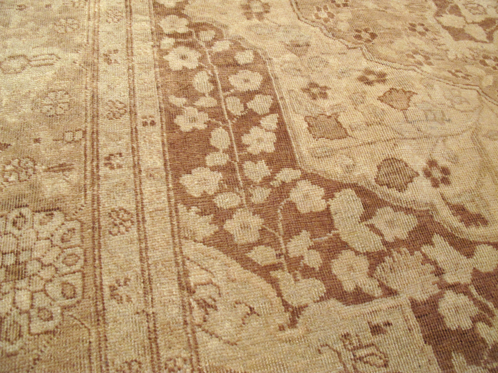 Antique Persian Tabriz Square Carpet, No.14643 - Staging