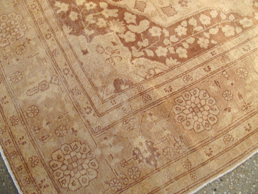 Antique Persian Tabriz Square Carpet, No.14643 - Staging