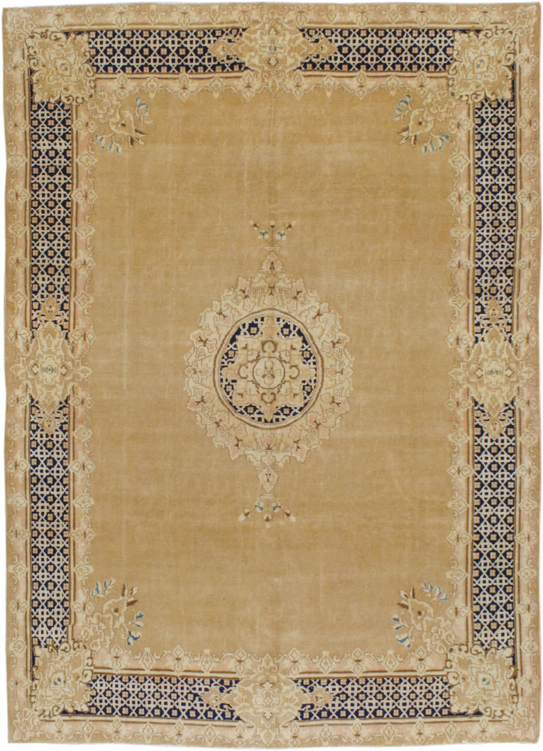 Vintage Persian Kerman Carpet, No.14663 - Staging