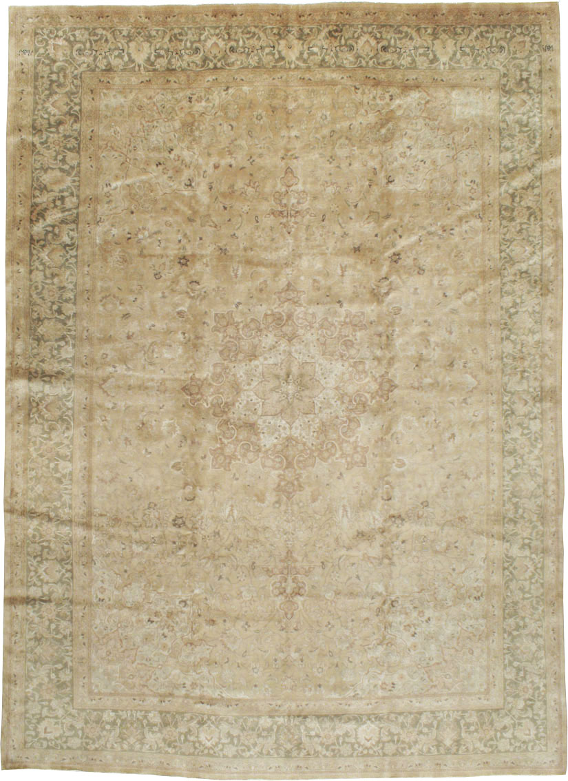 Vintage Persian Tabriz Carpet, No.14669 - Staging