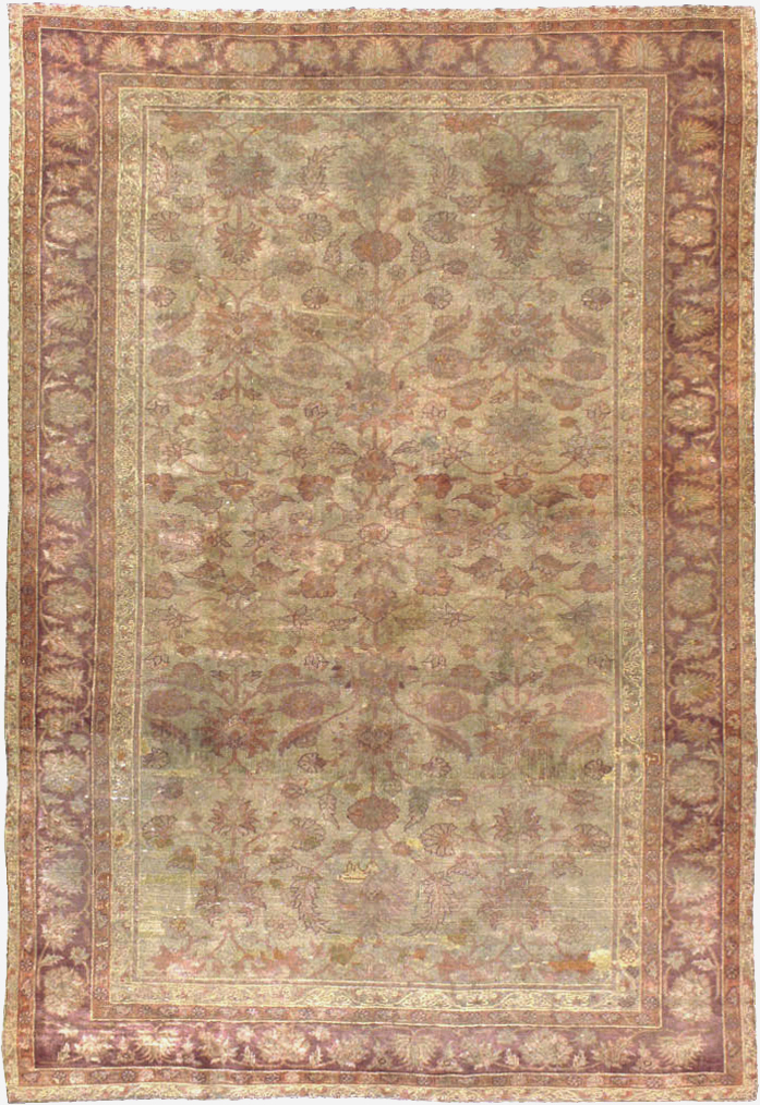 Antique Turkish Oushak Carpet, No.14683 - Staging