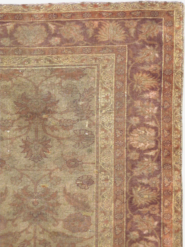 Antique Turkish Oushak Carpet, No.14683 - Staging