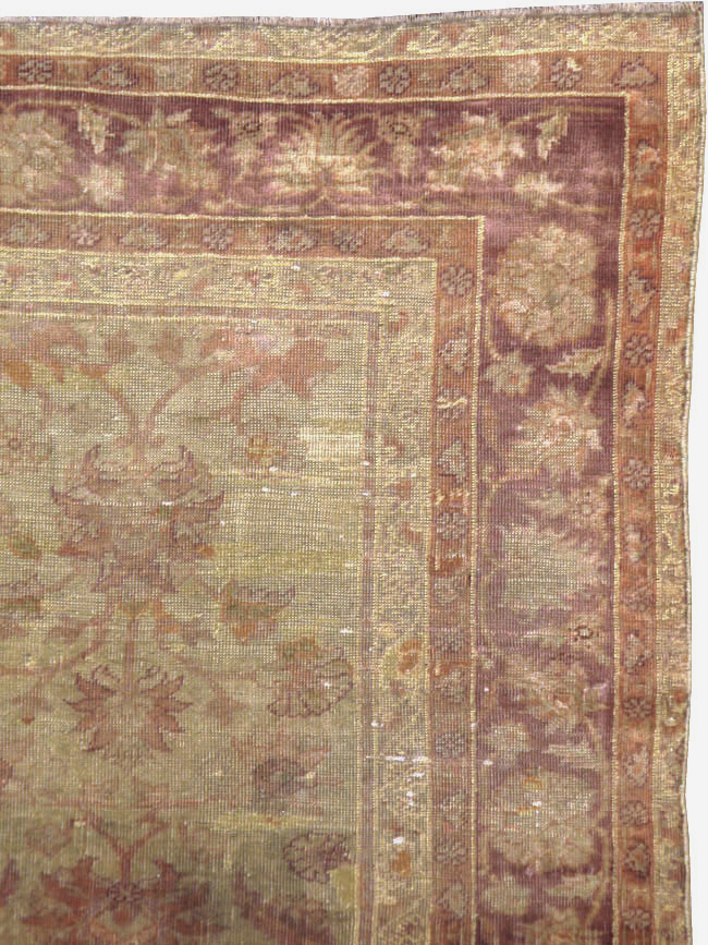Antique Turkish Oushak Carpet, No.14683 - Staging