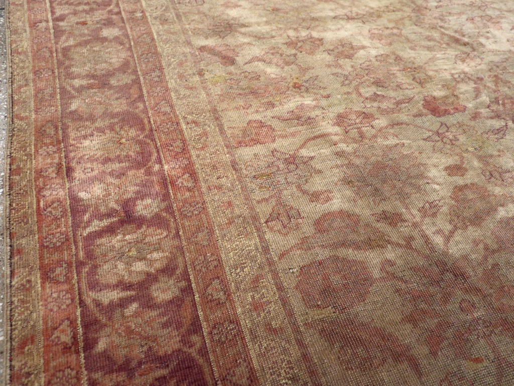 Antique Turkish Oushak Carpet, No.14683 - Staging