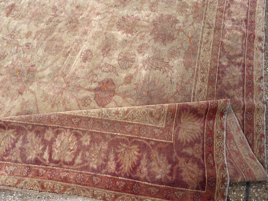 Antique Turkish Oushak Carpet, No.14683 - Staging