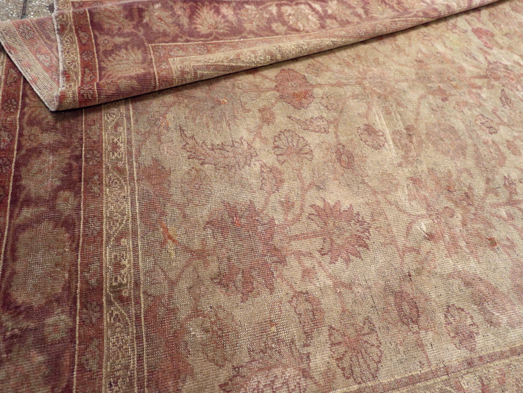 Antique Turkish Oushak Carpet, No.14683 - Staging