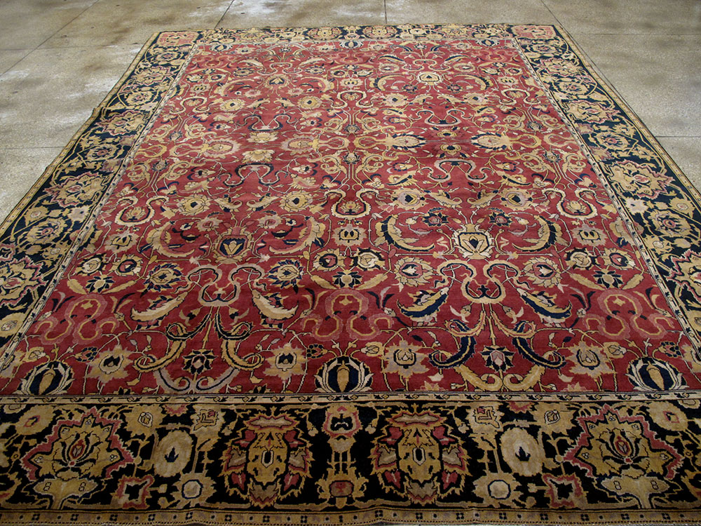 Antique Indian Lahore Carpet, No.14701 - Staging