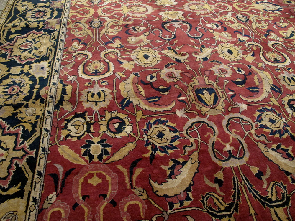 Antique Indian Lahore Carpet, No.14701 - Staging