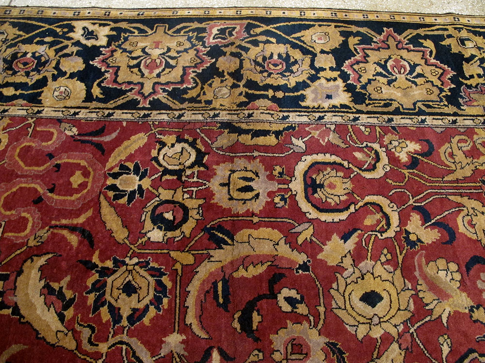 Antique Indian Lahore Carpet, No.14701 - Staging