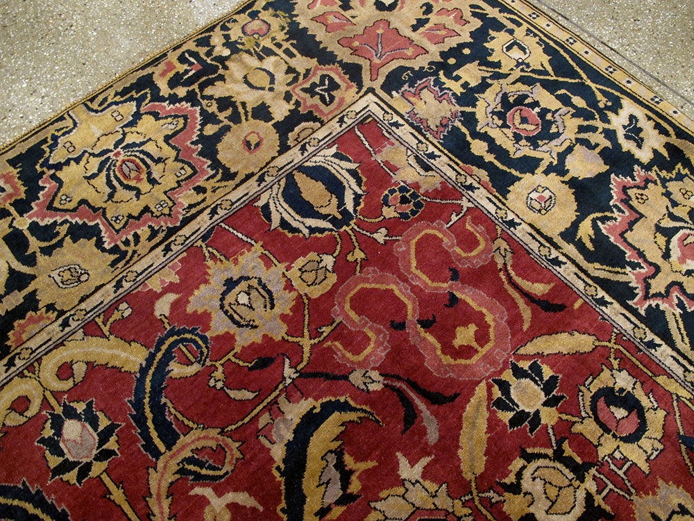 Antique Indian Lahore Carpet, No.14701 - Staging