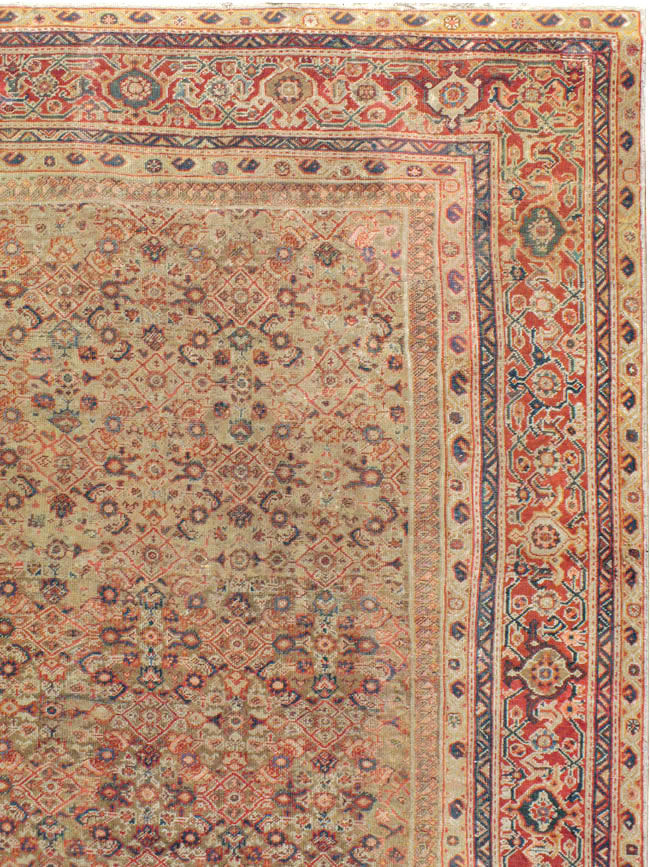 Antique Persian Mahal Carpet, No.14725 - Staging