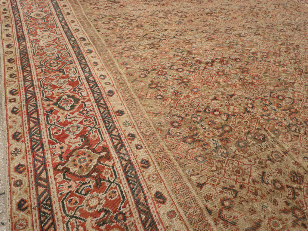 Antique Persian Mahal Carpet, No.14725 - Staging