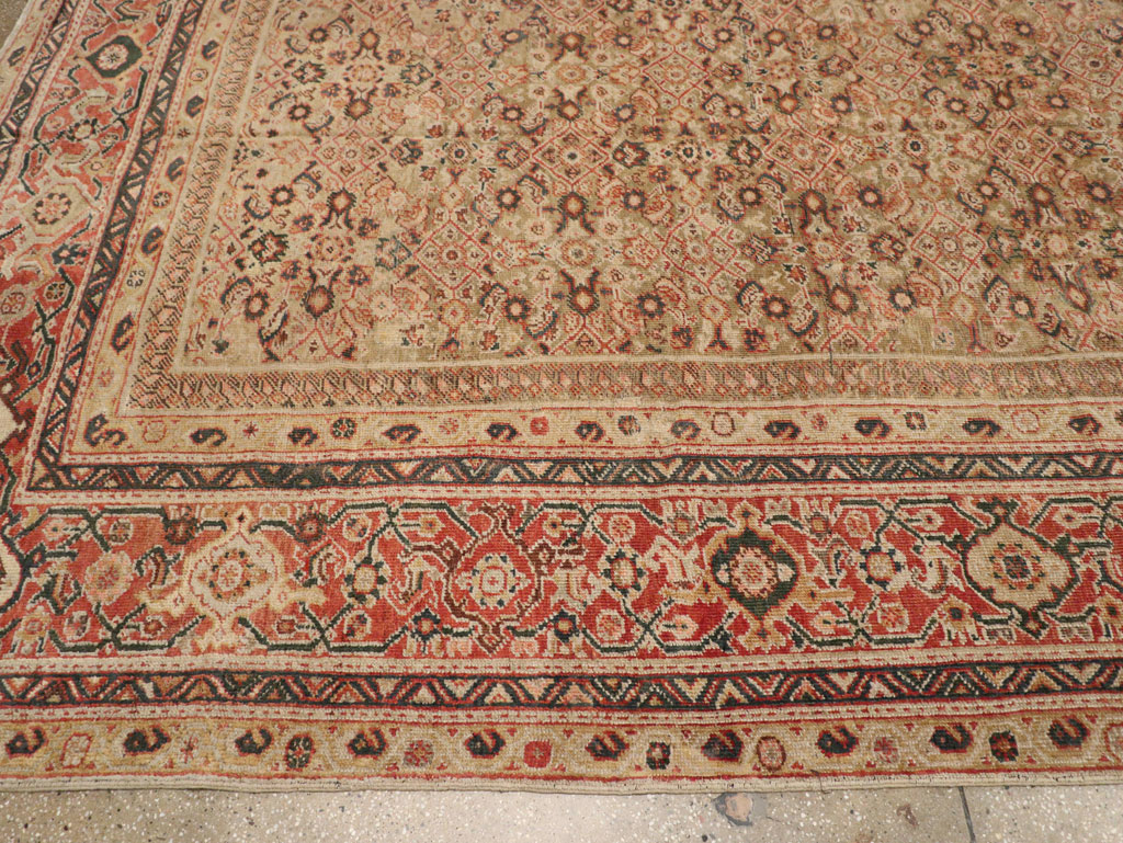 Antique Persian Mahal Carpet, No.14725 - Staging