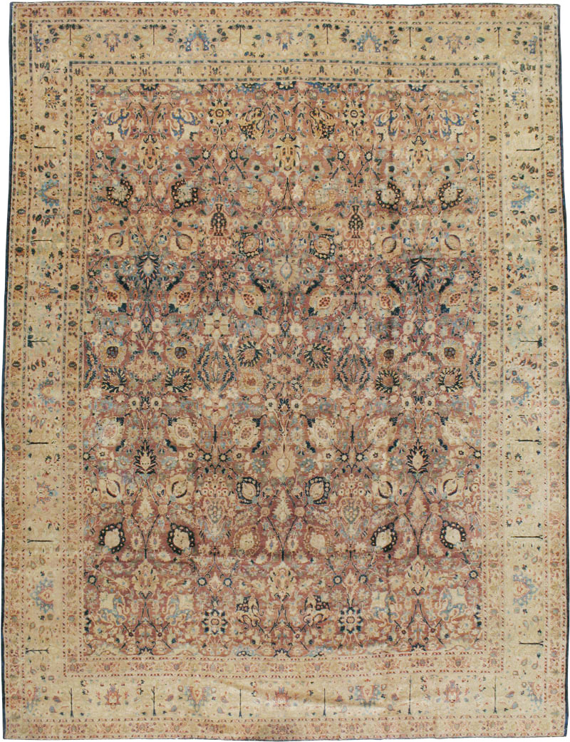 Antique Persian Tabriz Carpet, No.14759 - Staging