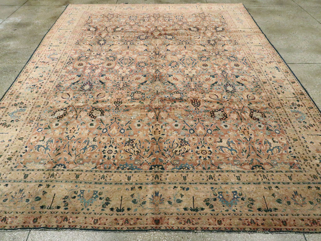 Antique Persian Tabriz Carpet, No.14759 - Staging