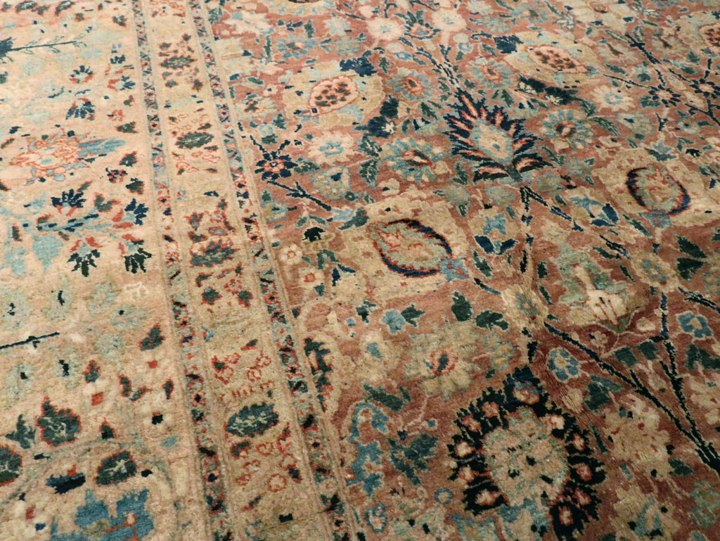 Antique Persian Tabriz Carpet, No.14759 - Staging