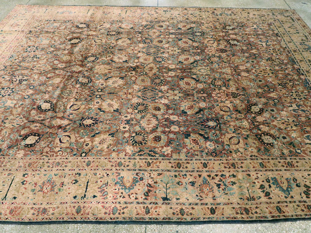 Antique Persian Tabriz Carpet, No.14759 - Staging