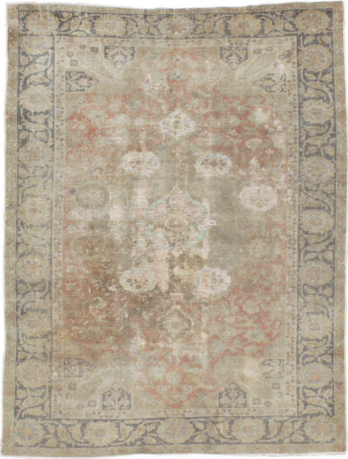Vintage Turkish Sivas Distressed Rug, No.14763 - Staging