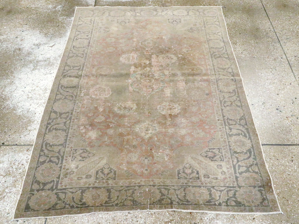 Vintage Turkish Sivas Distressed Rug, No.14763 - Staging