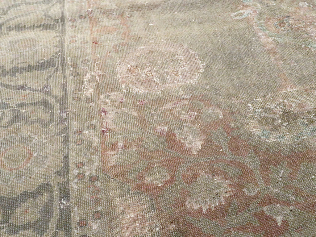 Vintage Turkish Sivas Distressed Rug, No.14763 - Staging