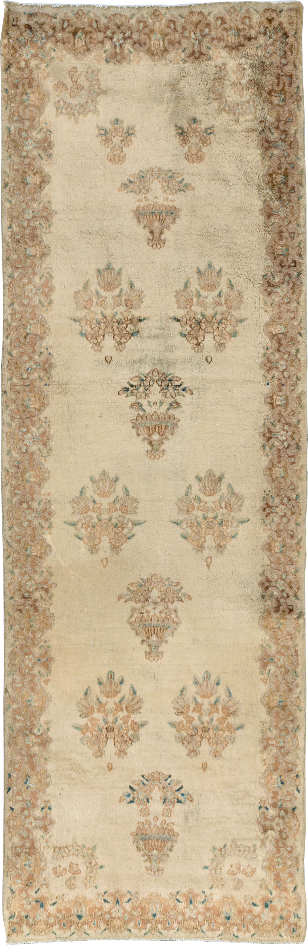 Vintage Persian Kerman Runner, No.14819 - Staging
