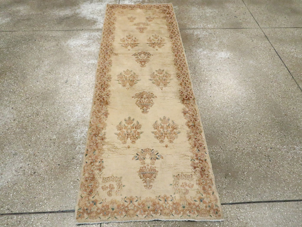 Vintage Persian Kerman Runner, No.14819 - Staging