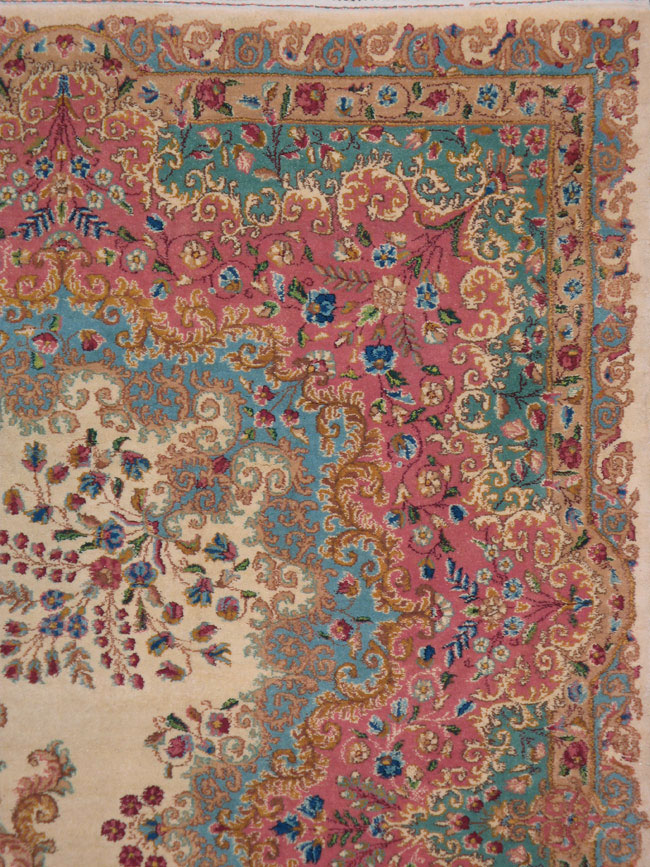 Vintage Persian Kerman Carpet, No.14824 - Staging