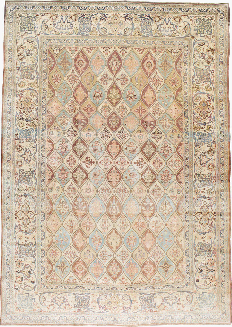 Vintage Persian Kashan Carpet, No.14830 - Staging