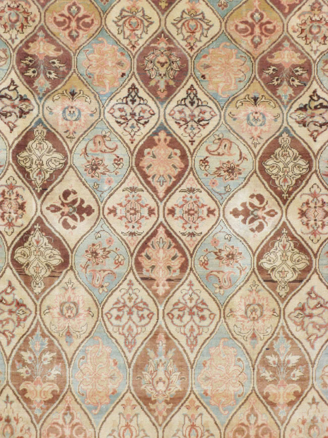 Vintage Persian Kashan Carpet, No.14830 - Staging