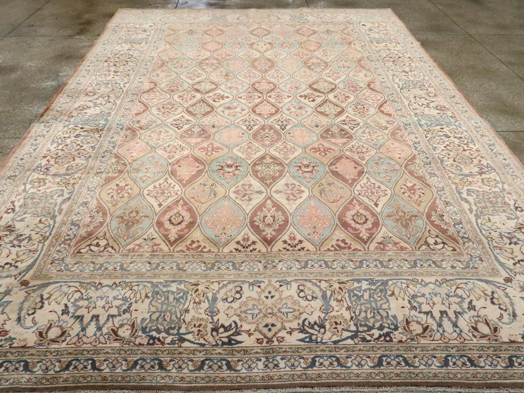 Vintage Persian Kashan Carpet, No.14830 - Staging