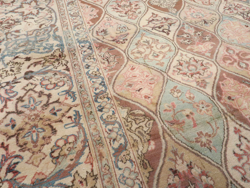 Vintage Persian Kashan Carpet, No.14830 - Staging