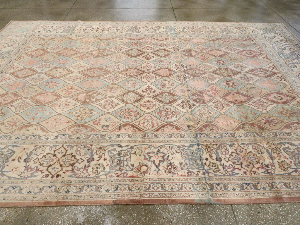 Vintage Persian Kashan Carpet, No.14830 - Staging