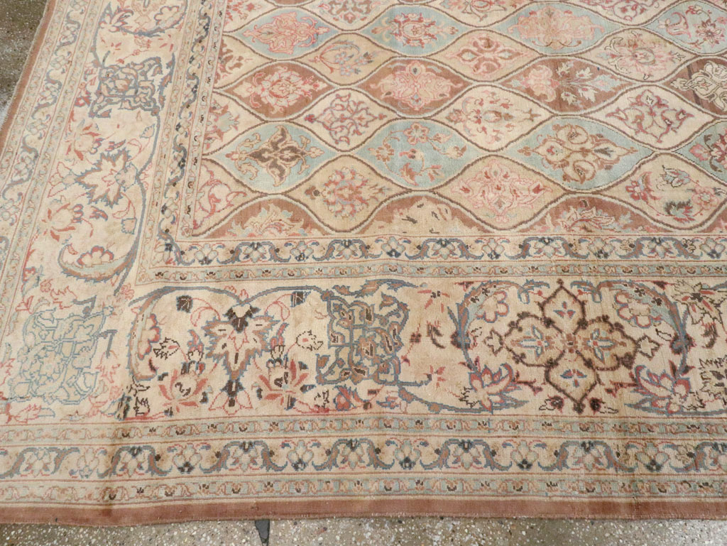 Vintage Persian Kashan Carpet, No.14830 - Staging