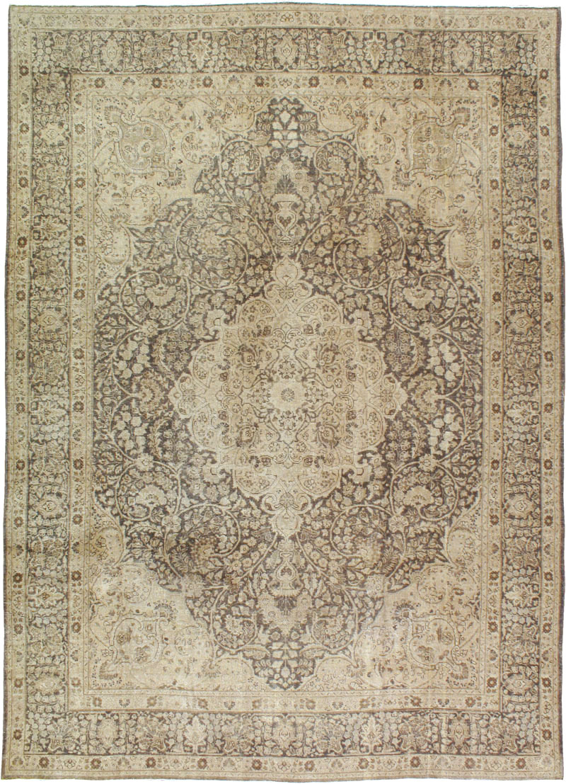 Antique Persian Tabriz Carpet, No.14837 - Staging