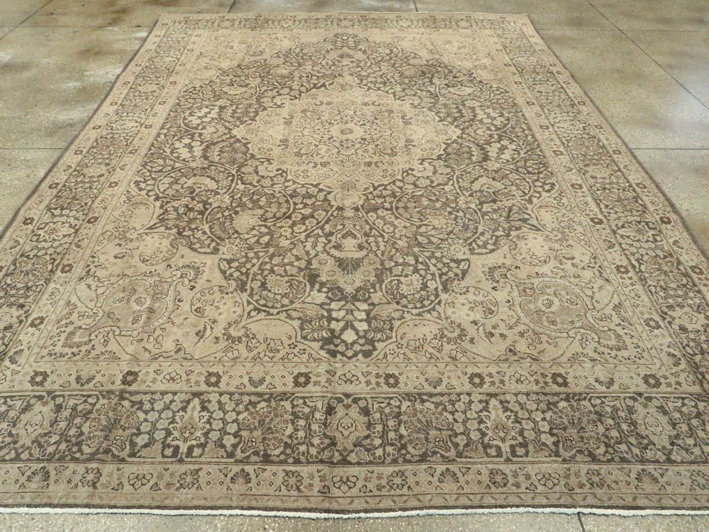 Antique Persian Tabriz Carpet, No.14837 - Staging